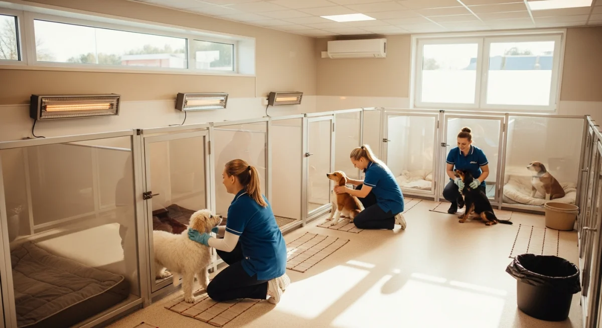 Installations intérieures de l'élevage de Dogue Du Tibet