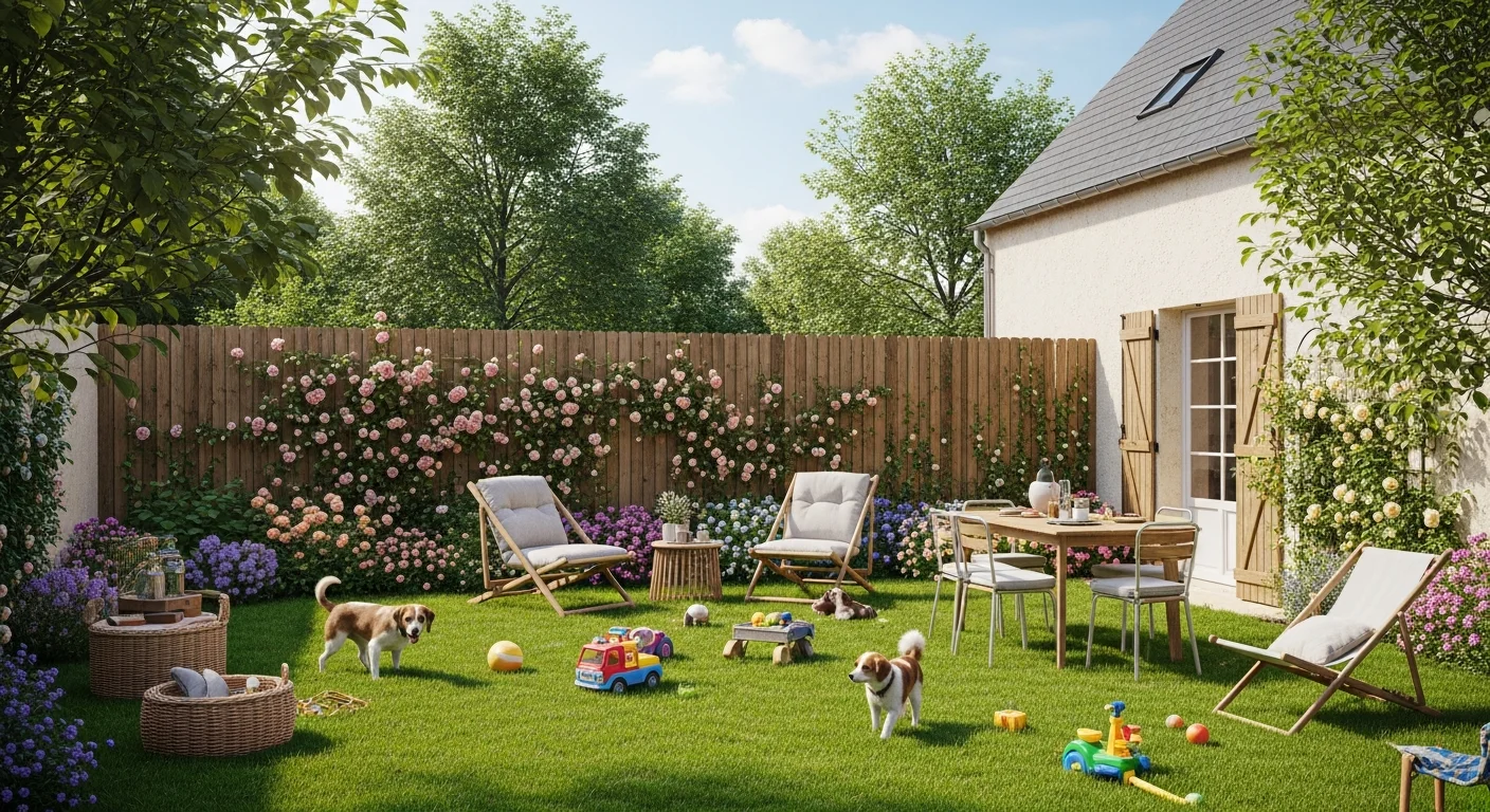 Installations extérieures de l'élevage de Drahthaar