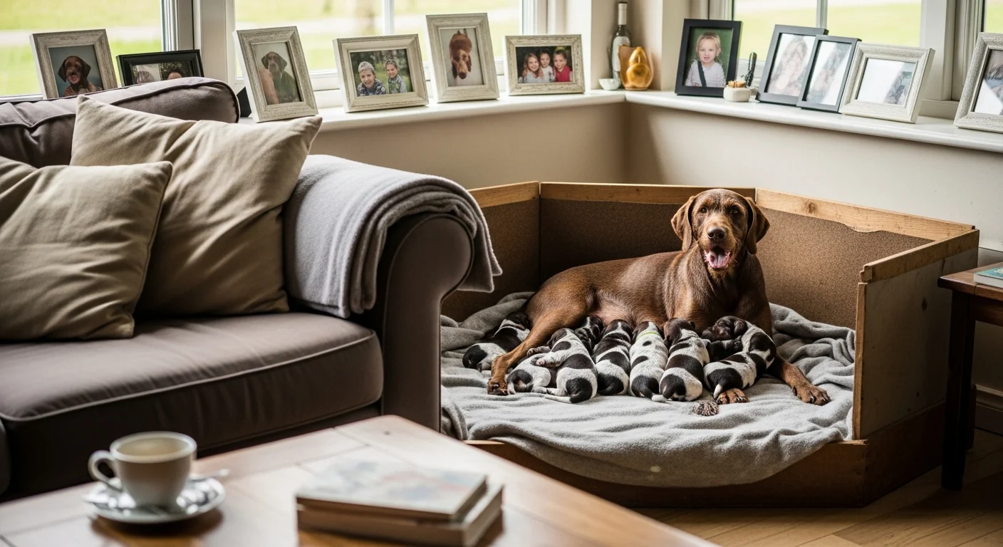 Installations intérieures de l'élevage de Drahthaar