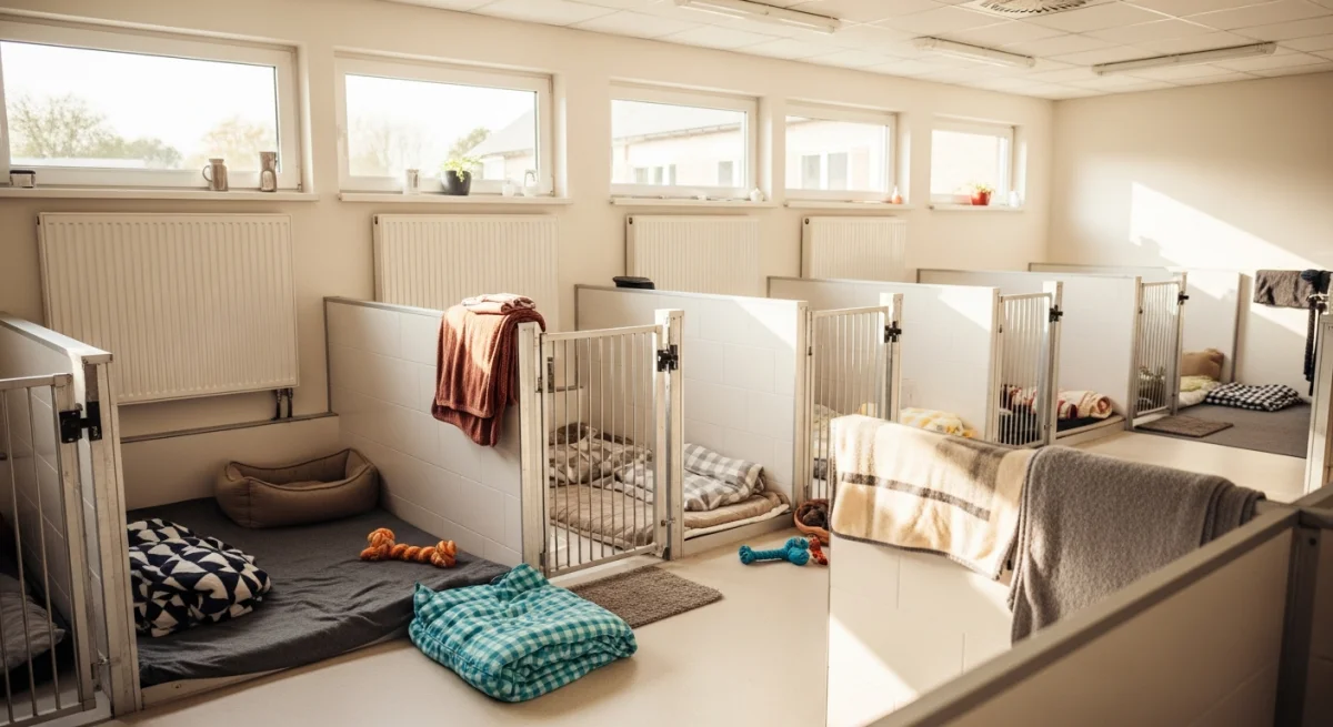 Installations intérieures de l'élevage de Épagneul Japonais