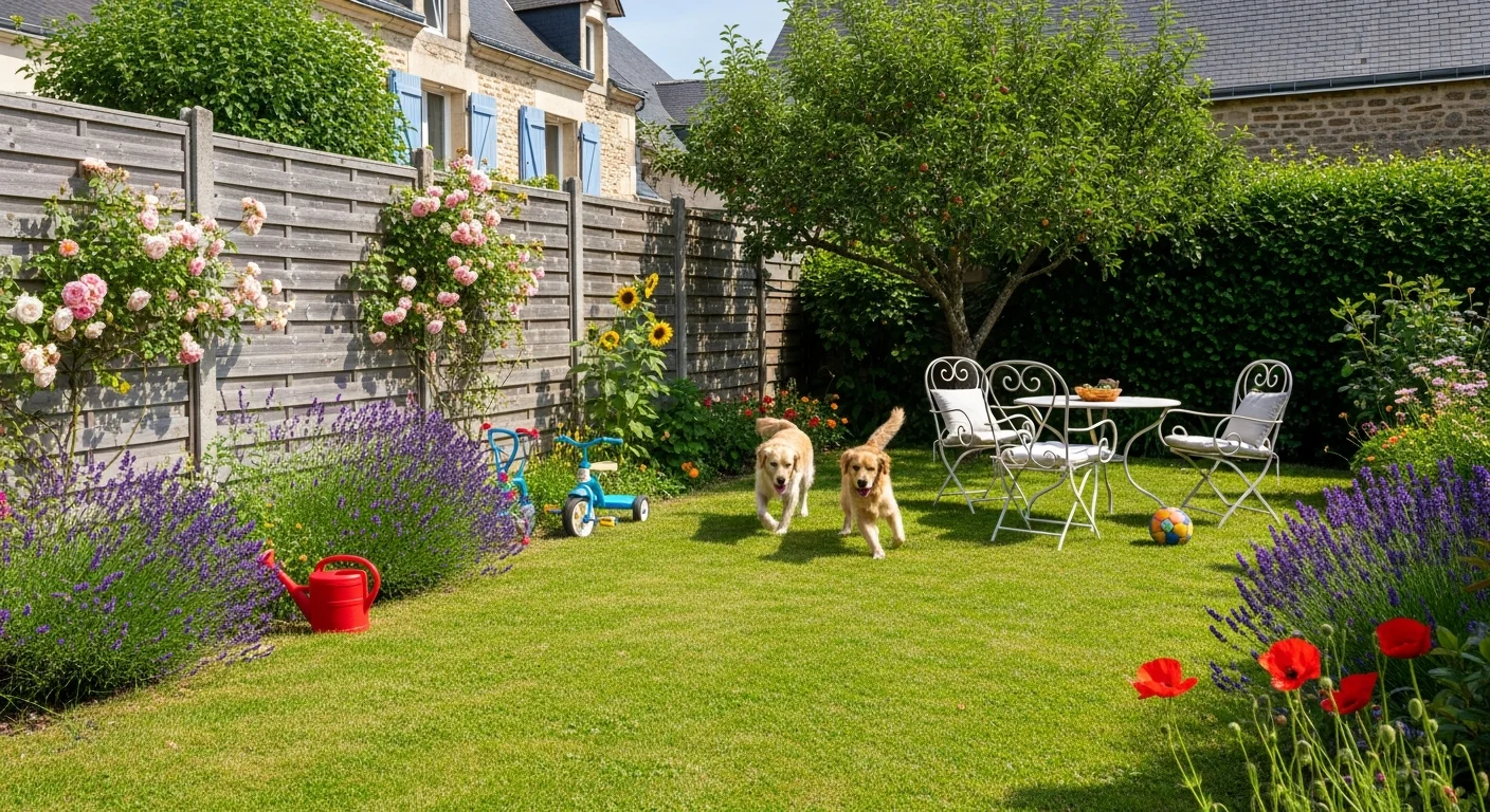 Installations extérieures de l'élevage de Épagneul Picard