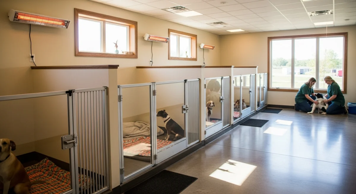 Installations intérieures de l'élevage de Eurasier