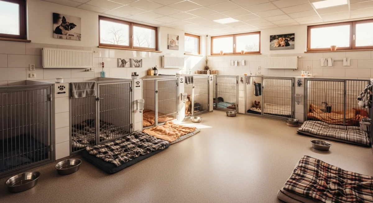 Installations intérieures de l'élevage de Fila De Saint Miguel