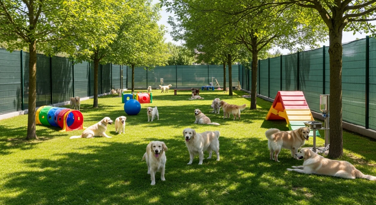 Installations extérieures de l'élevage de Français Tricolore