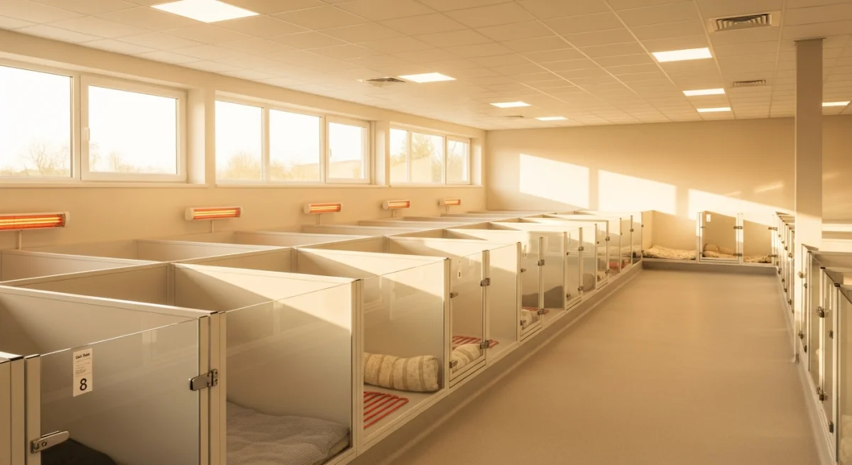 Installations intérieures de l'élevage de Français Tricolore