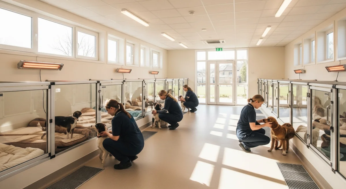 Installations intérieures de l'élevage de Grand Bleu De Gascogne