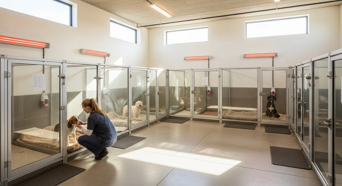 Installations intérieures de l'élevage de Grand Bouvier Suisse