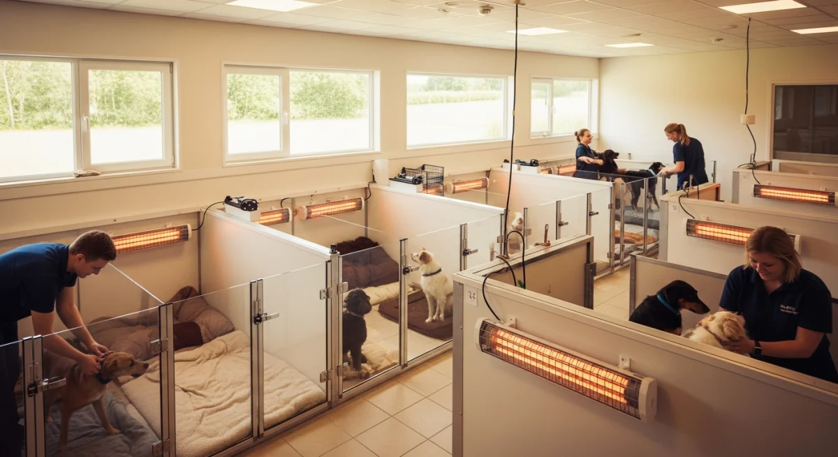 Installations intérieures de l'élevage de Grand Caniche