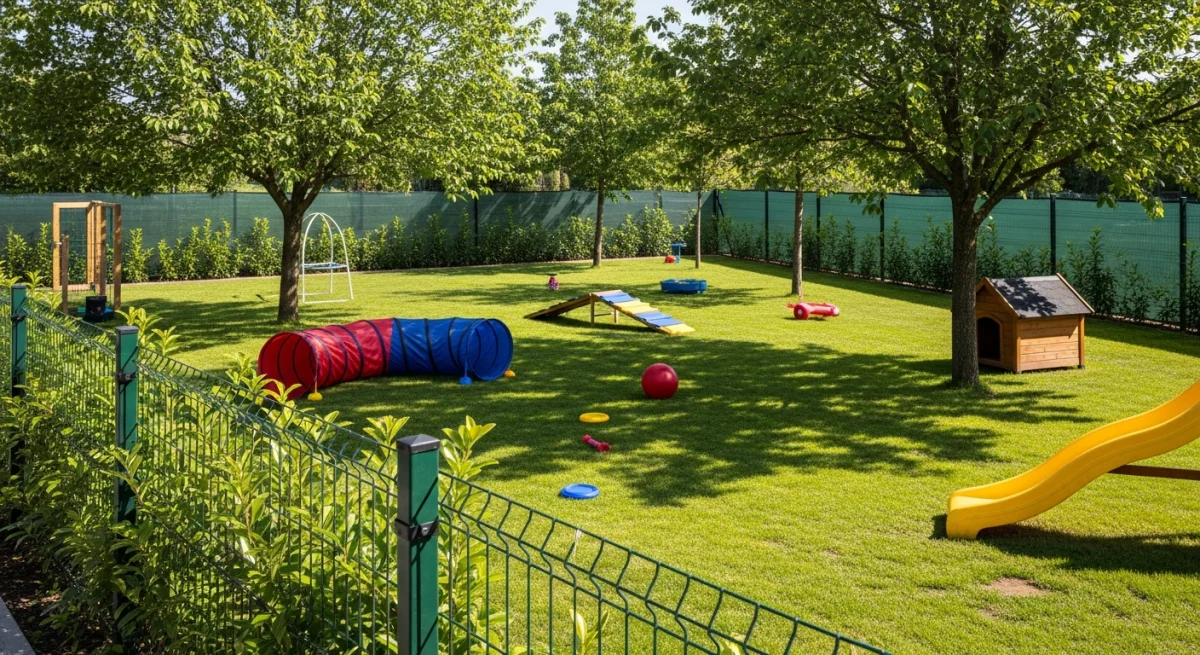 Installations extérieures de l'élevage de Griffon Belge