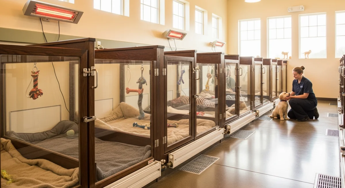 Installations intérieures de l'élevage de Griffon Belge