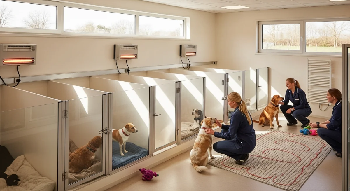 Installations intérieures de l'élevage de Griffon Bleu De Gascogne