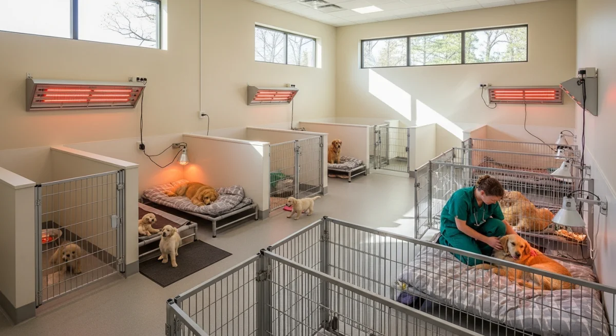 Installations intérieures de l'élevage de Harrier