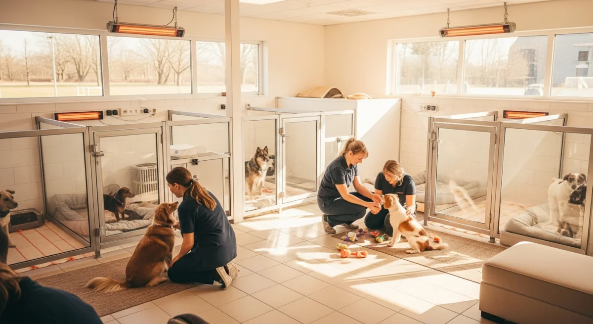 Installations intérieures de l'élevage de Hovawart