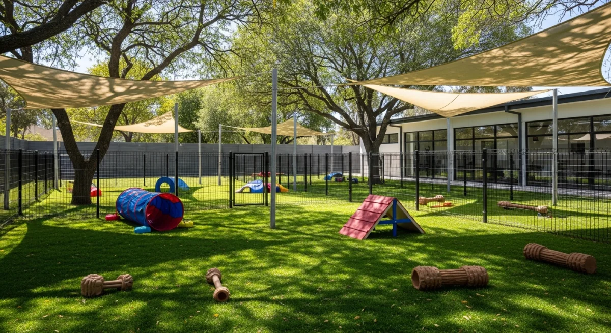 Installations extérieures de l'élevage de Husky De Sibérie