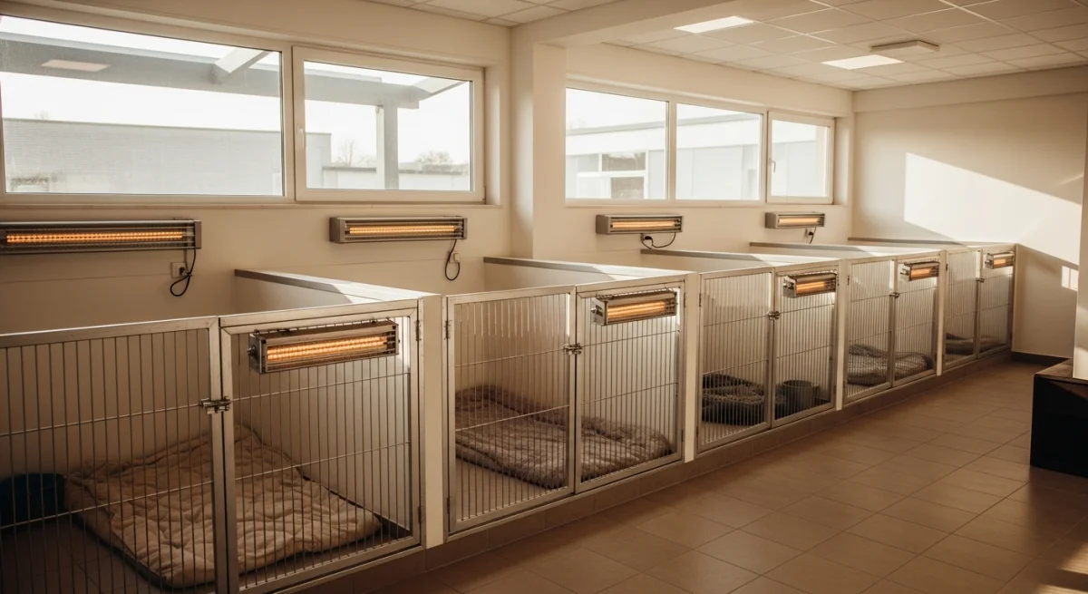 Installations intérieures de l'élevage de Husky De Sibérie