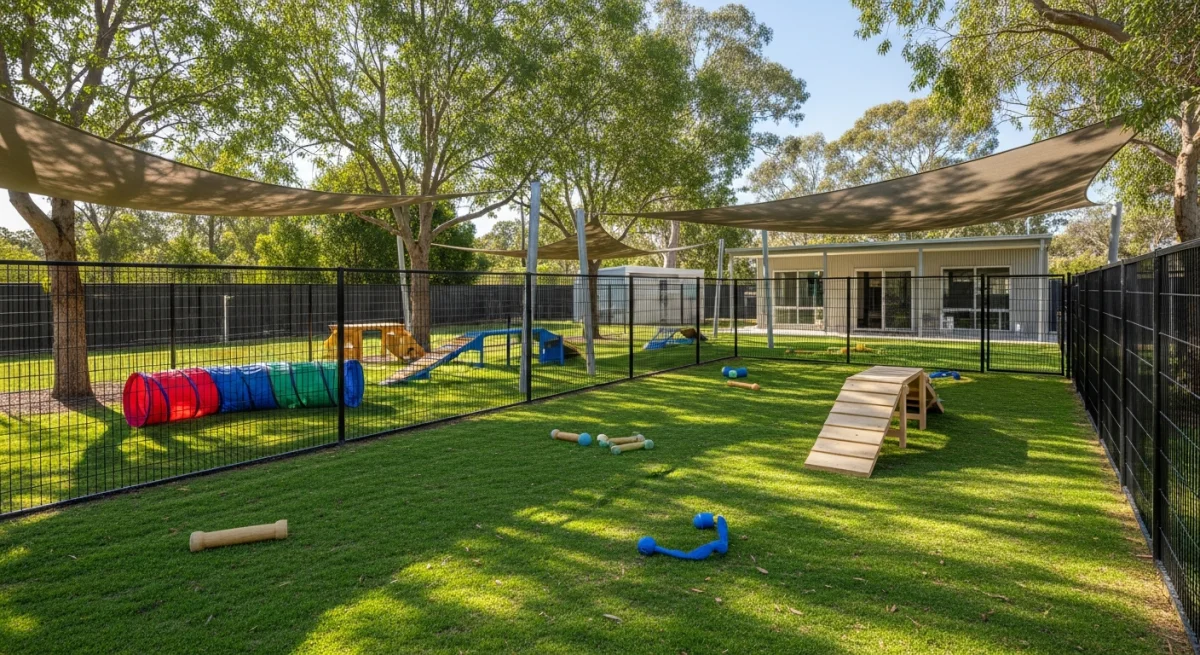 Installations extérieures de l'élevage de Irish Water Spaniel