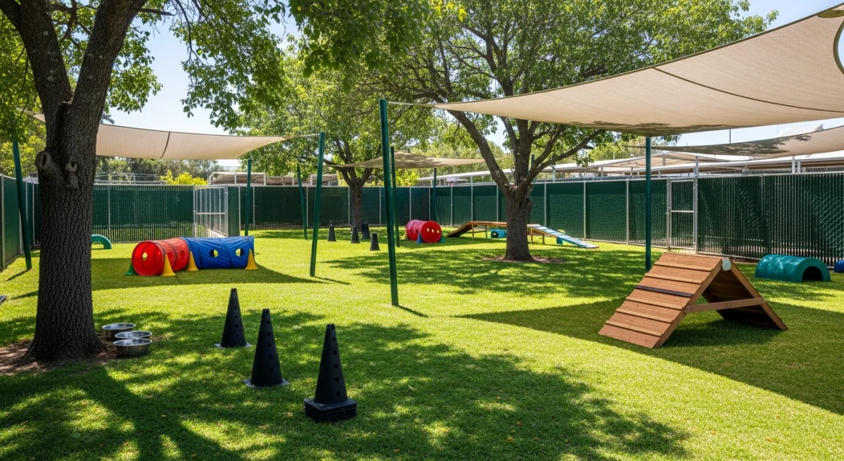 Installations extérieures de l'élevage de Kelpie Australien