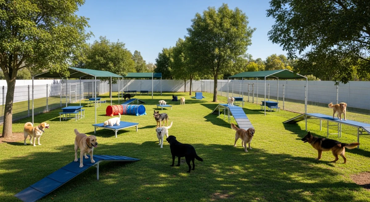 Installations extérieures de l'élevage de Landseer