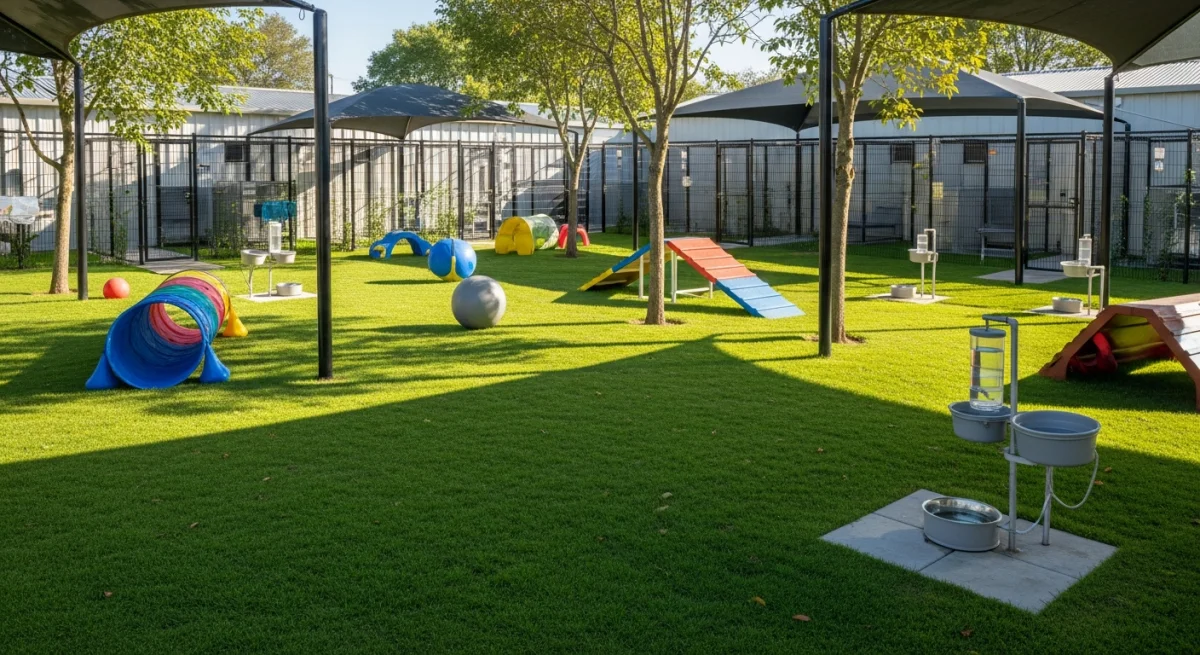 Installations extérieures de l'élevage de Langhaar