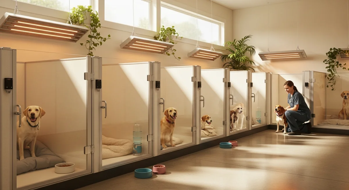 Installations intérieures de l'élevage de Langhaar