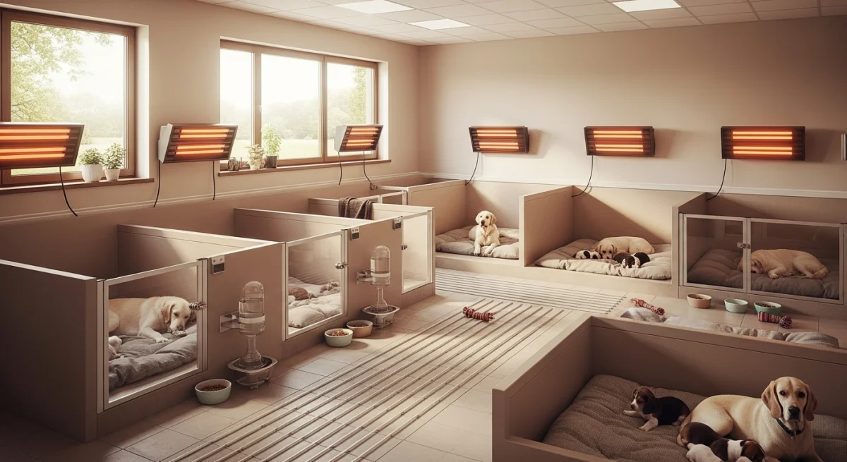 Installations intérieures de l'élevage de Leonberg