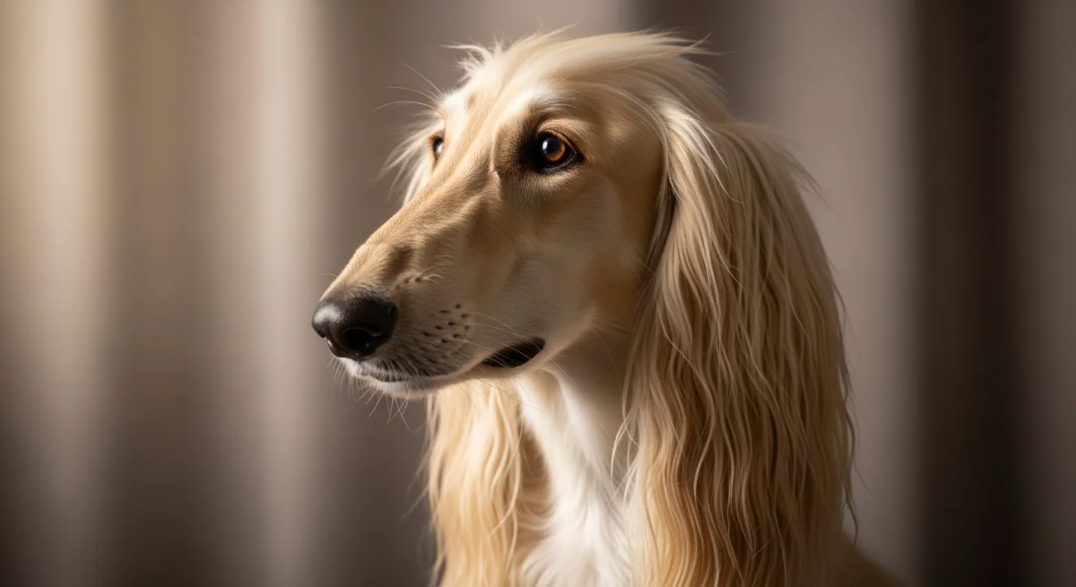 Portrait Lévrier Afghan