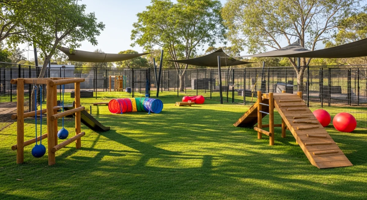 Installations extérieures de l'élevage de Lévrier Afghan