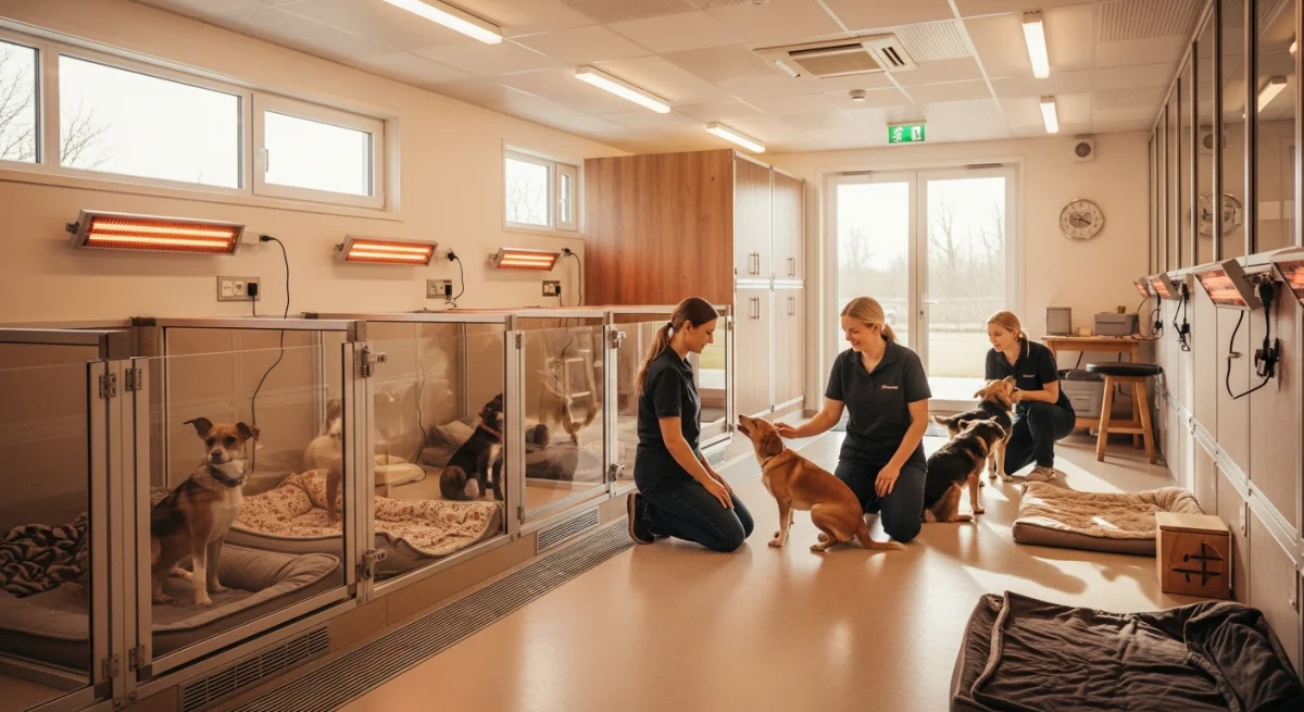 Installations intérieures de l'élevage de Lhassa Apso