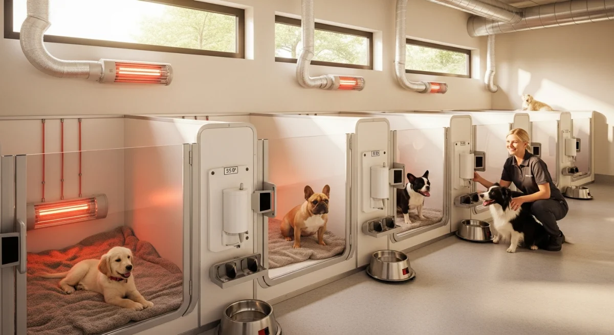 Installations intérieures de l'élevage de Magyar Agar