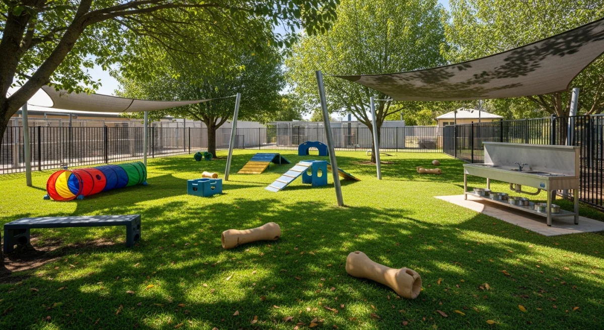 Installations extérieures de l'élevage de Mâtin Espagnol