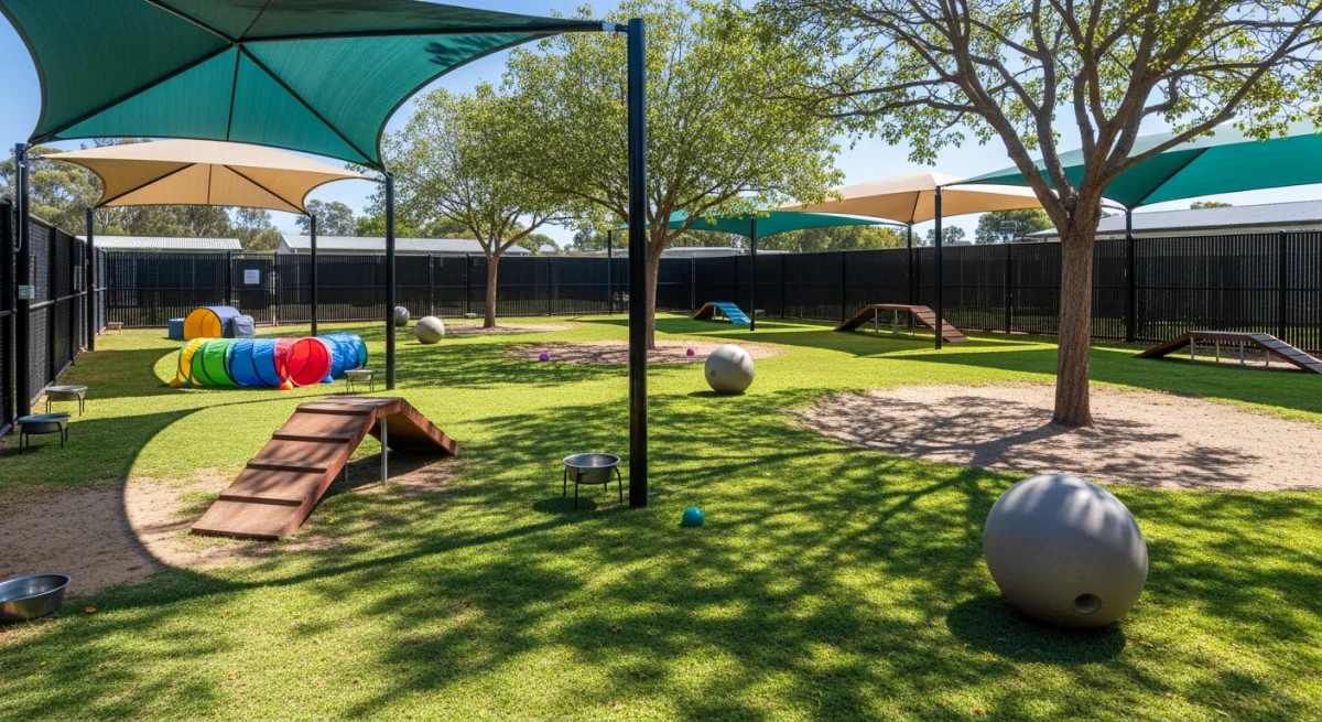 Installations extérieures de l'élevage de Norsk Elghund Gris