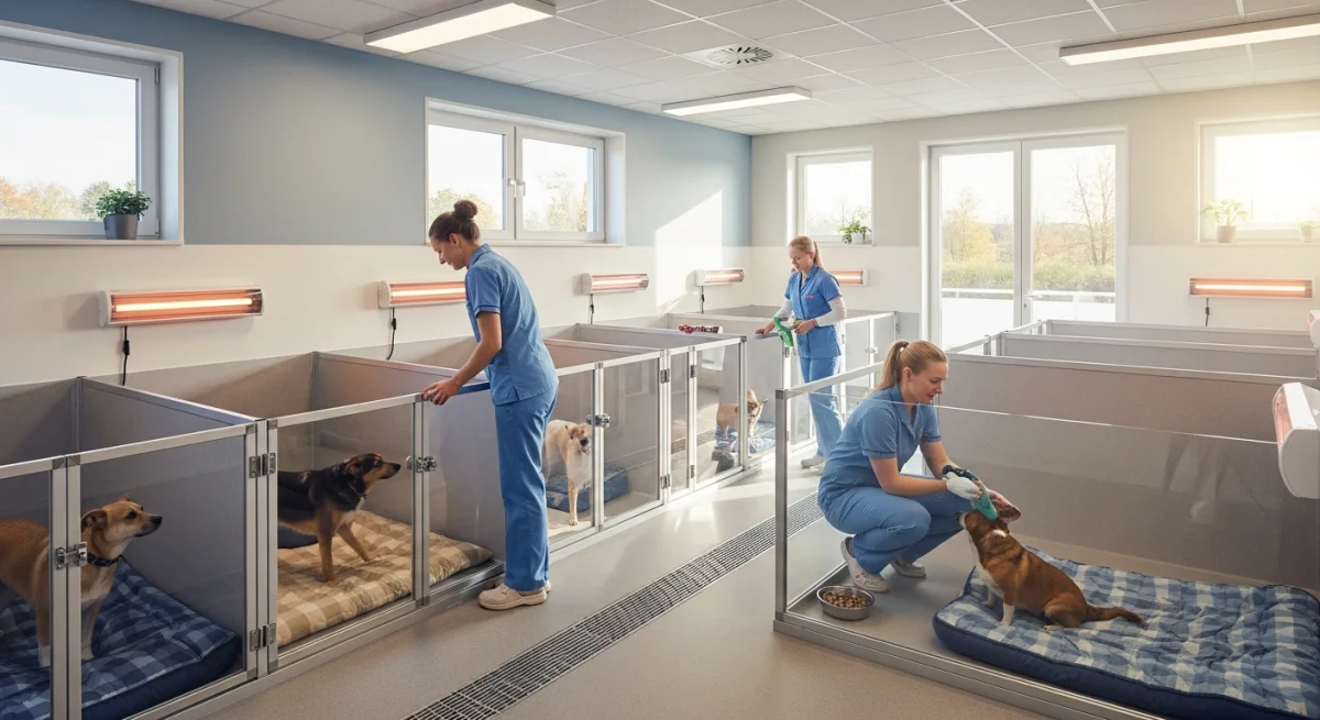 Installations intérieures de l'élevage de Norsk Elghund Gris