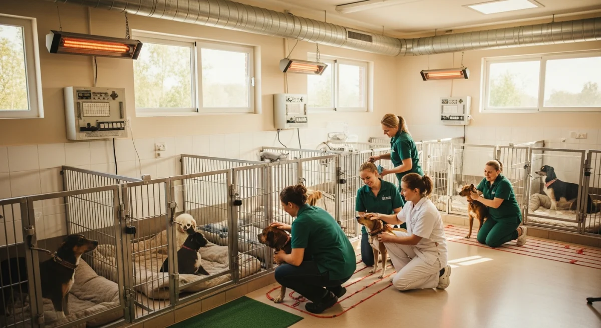 Installations intérieures de l'élevage de Norwich Terrier