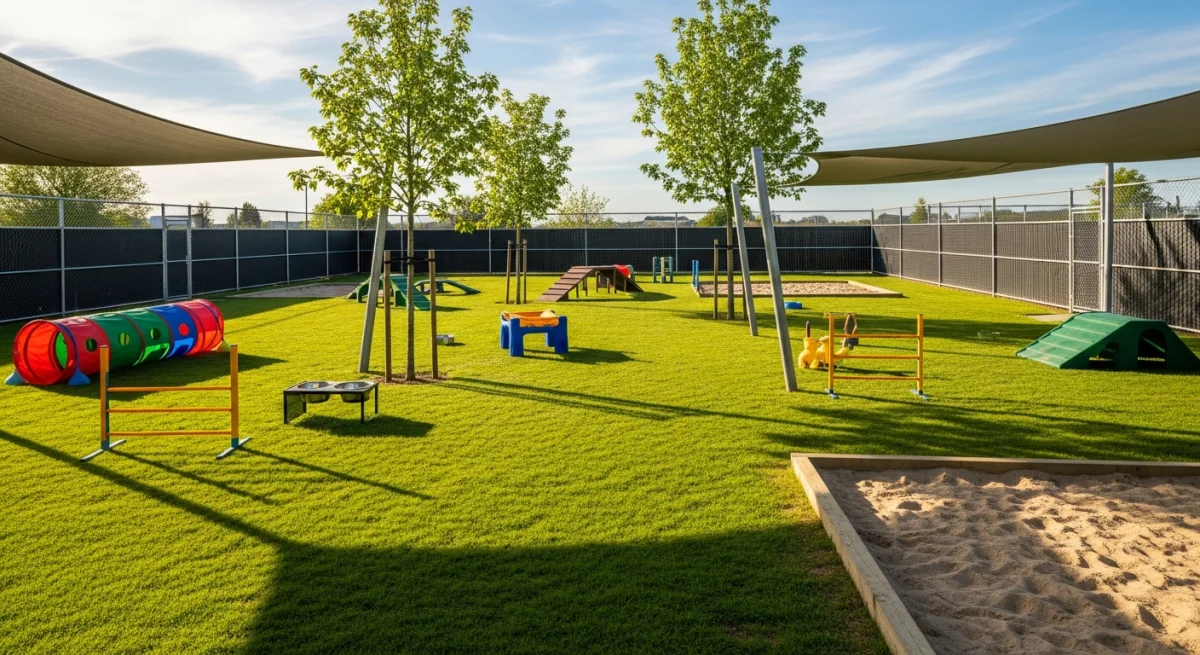 Installations extérieures de l'élevage de Petit Basset Griffon Vendéen