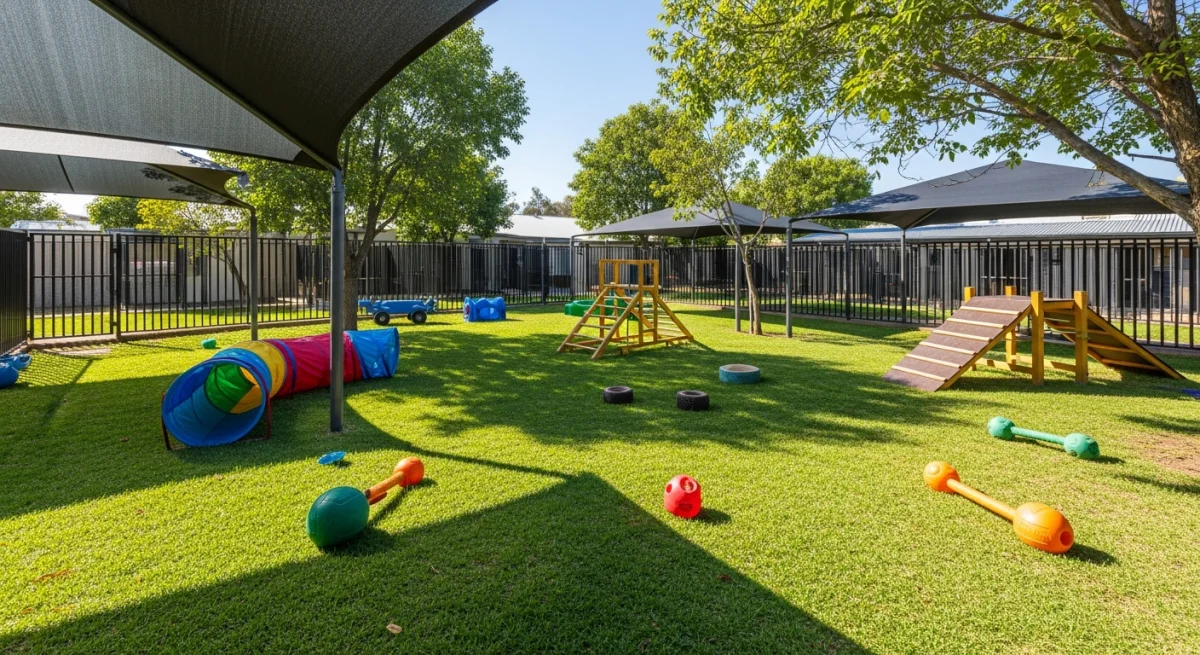 Installations extérieures de l'élevage de Petit Bleu De Gascogne