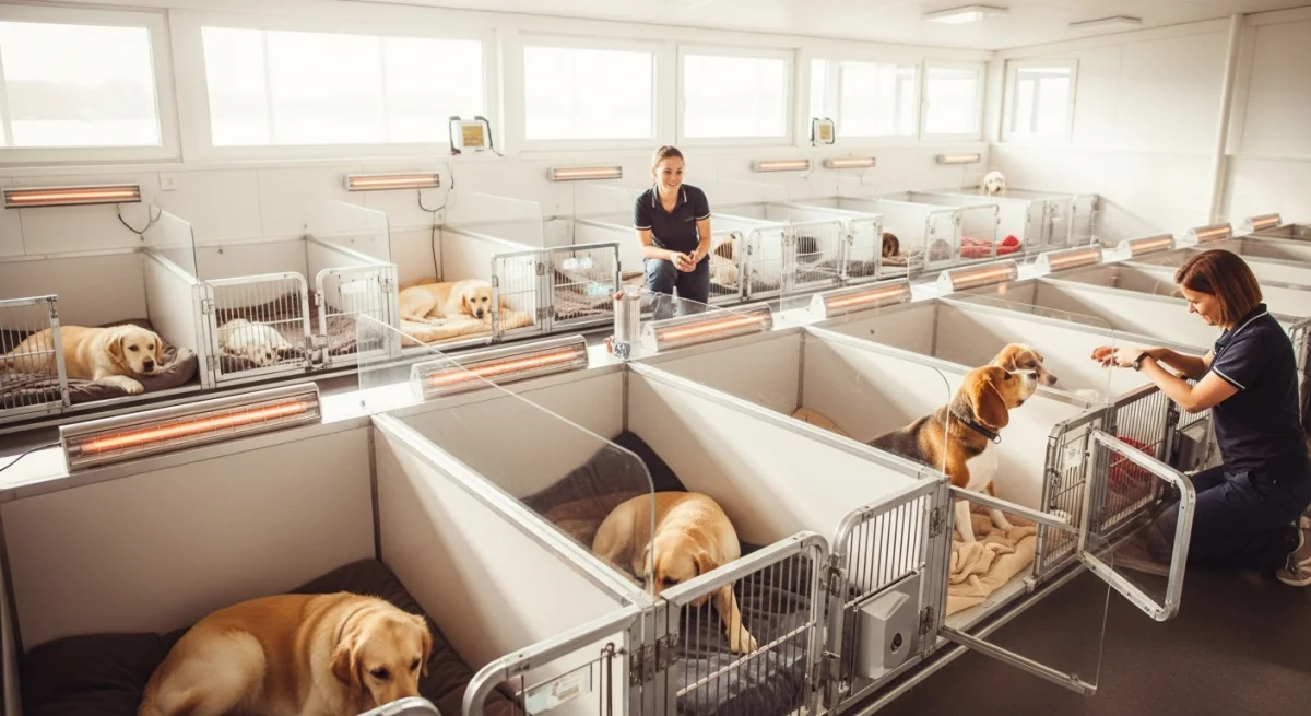 Installations intérieures de l'élevage de Petit Gascon Saintongeois