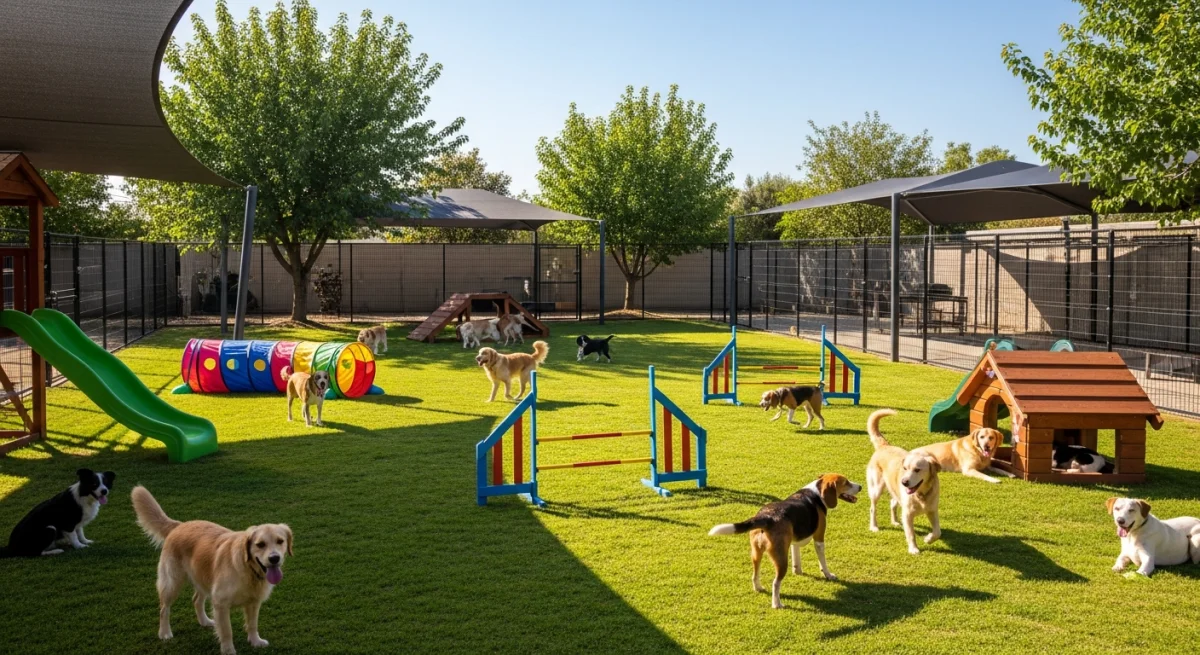 Installations extérieures de l'élevage de Petit Lévrier Italien