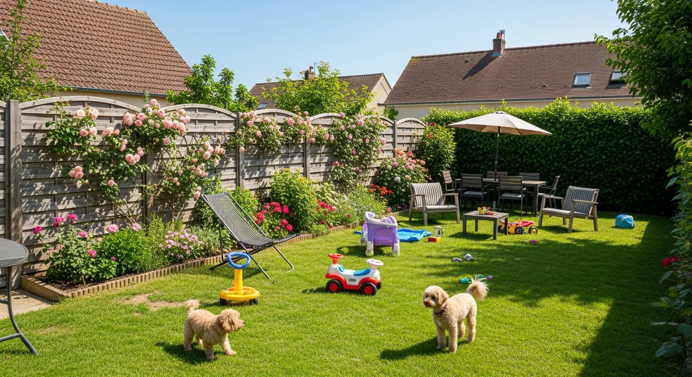Installations extérieures de l'élevage de Petit Munsterlander
