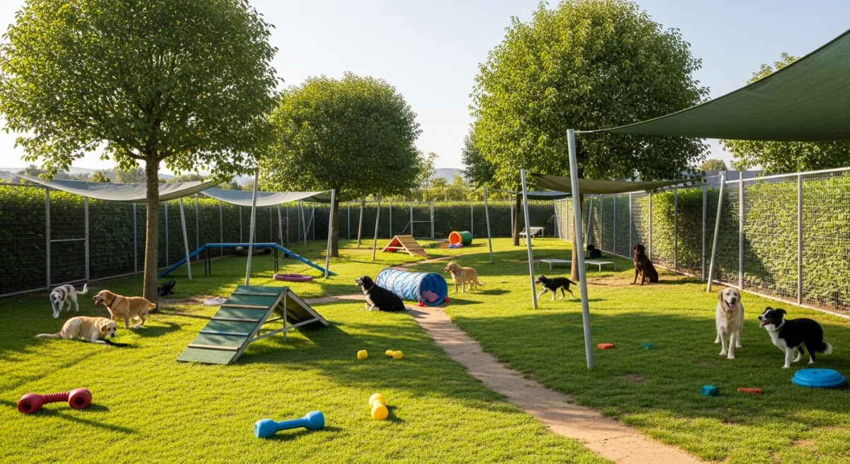 Installations extérieures de l'élevage de Pinscher Nain