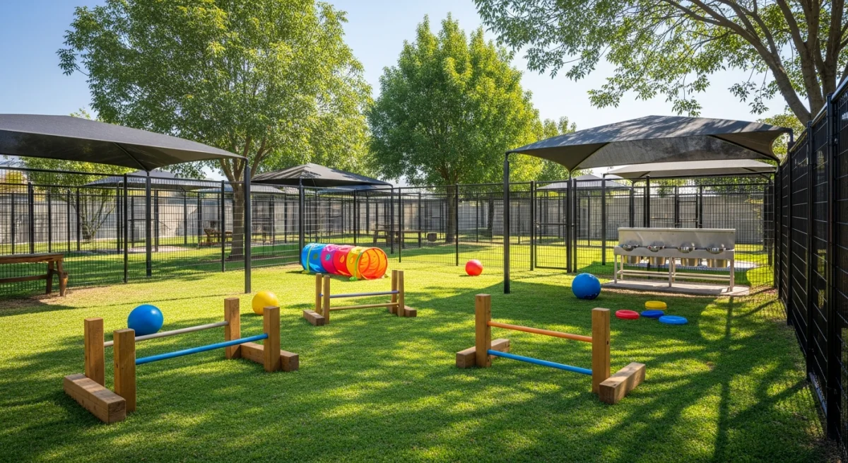 Installations extérieures de l'élevage de Pointer