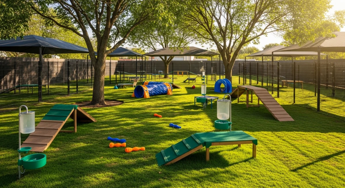 Installations extérieures de l'élevage de Porcelaine