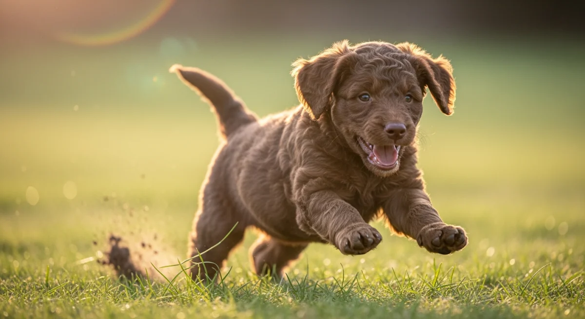 Chiot Retriever À Poil Bouclé 2
