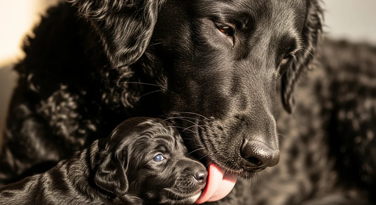 Chiot Retriever À Poil Bouclé