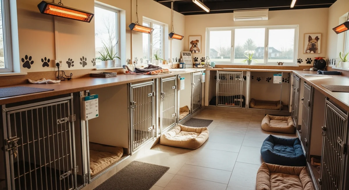 Installations intérieures de l'élevage de Retriever À Poil Bouclé