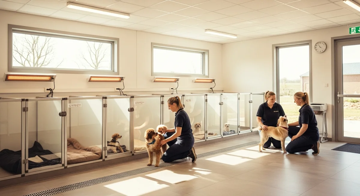 Installations intérieures de l'élevage de Retriever De La Baie De Chesapeake