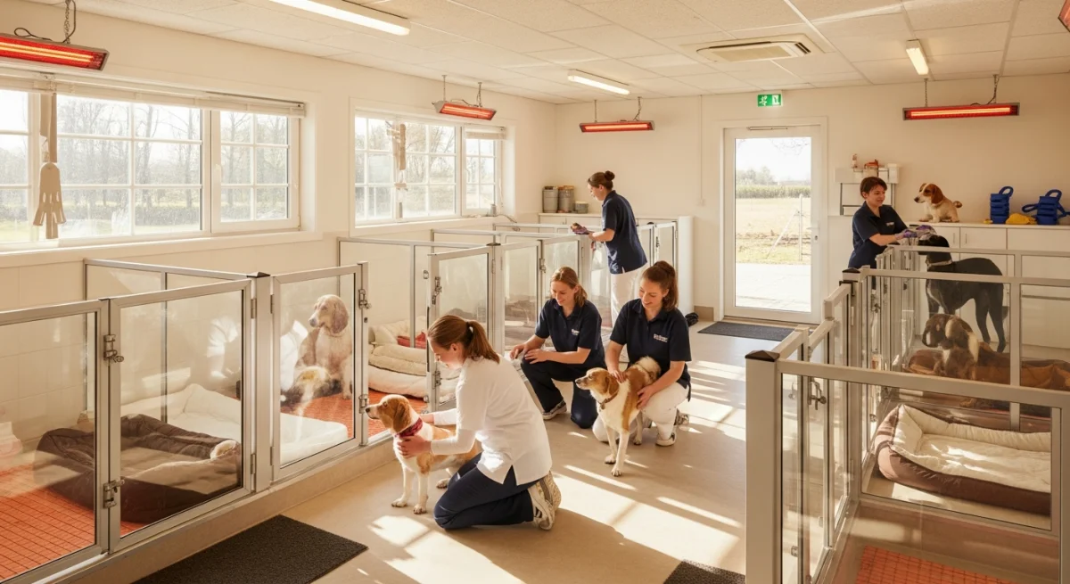 Installations intérieures de l'élevage de Rhodesian Ridgeback