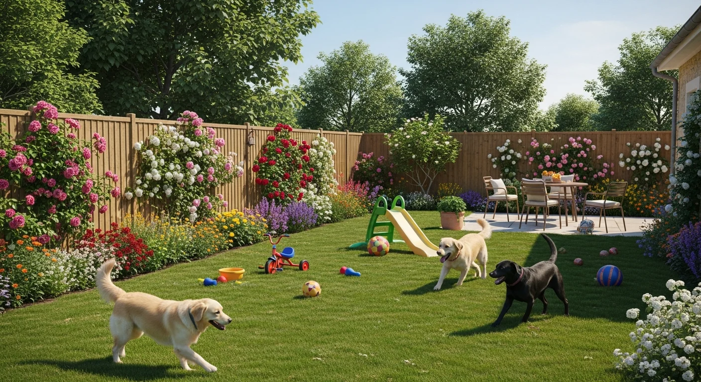 Installations extérieures de l'élevage de Saluki