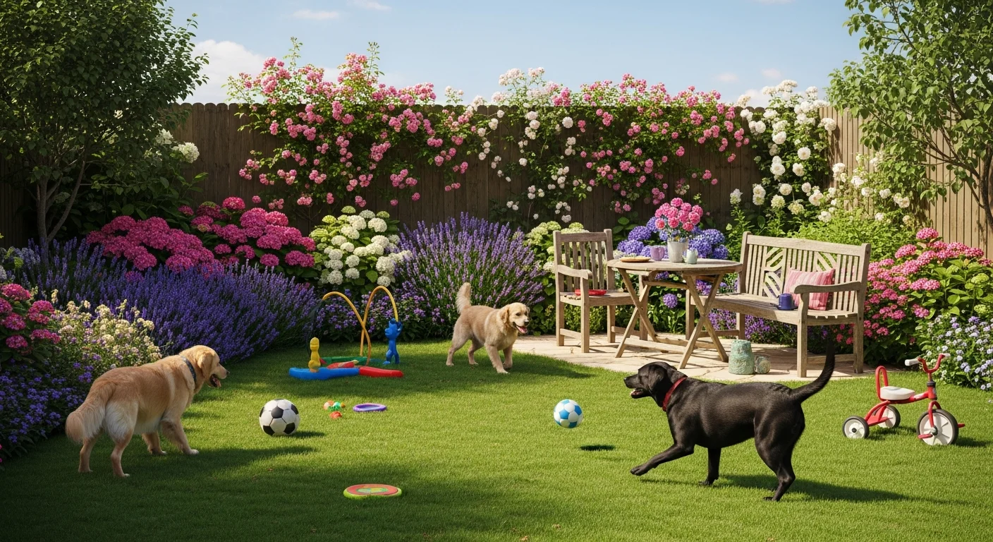 Installations extérieures de l'élevage de Samoyède