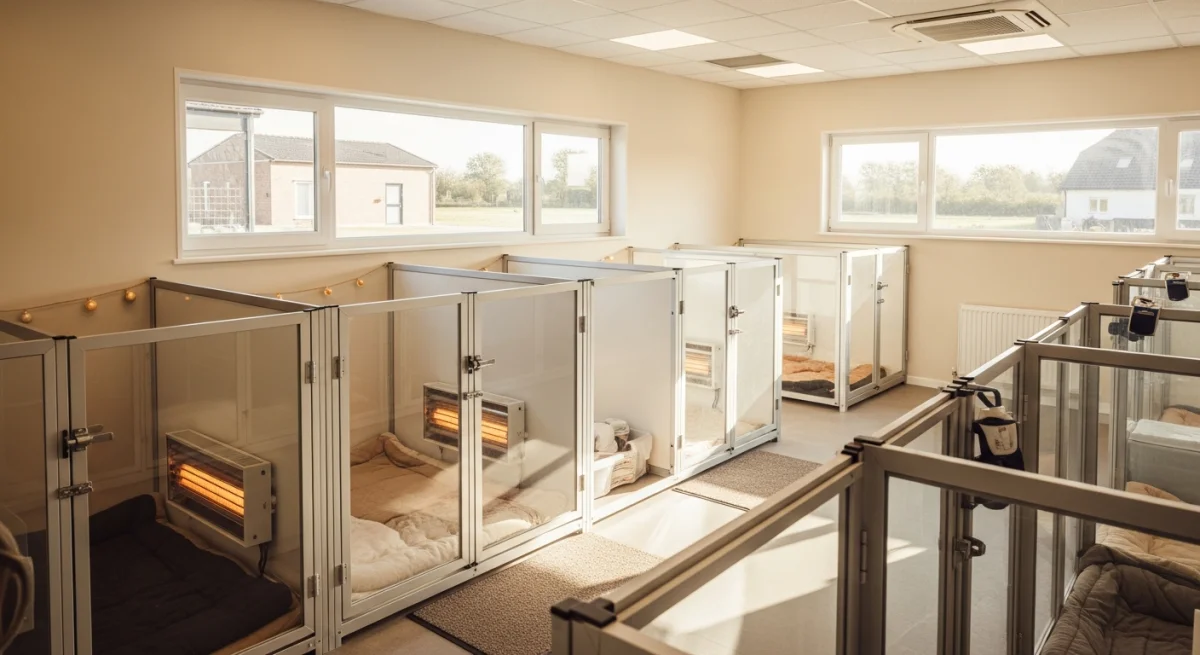 Installations intérieures de l'élevage de Schipperke