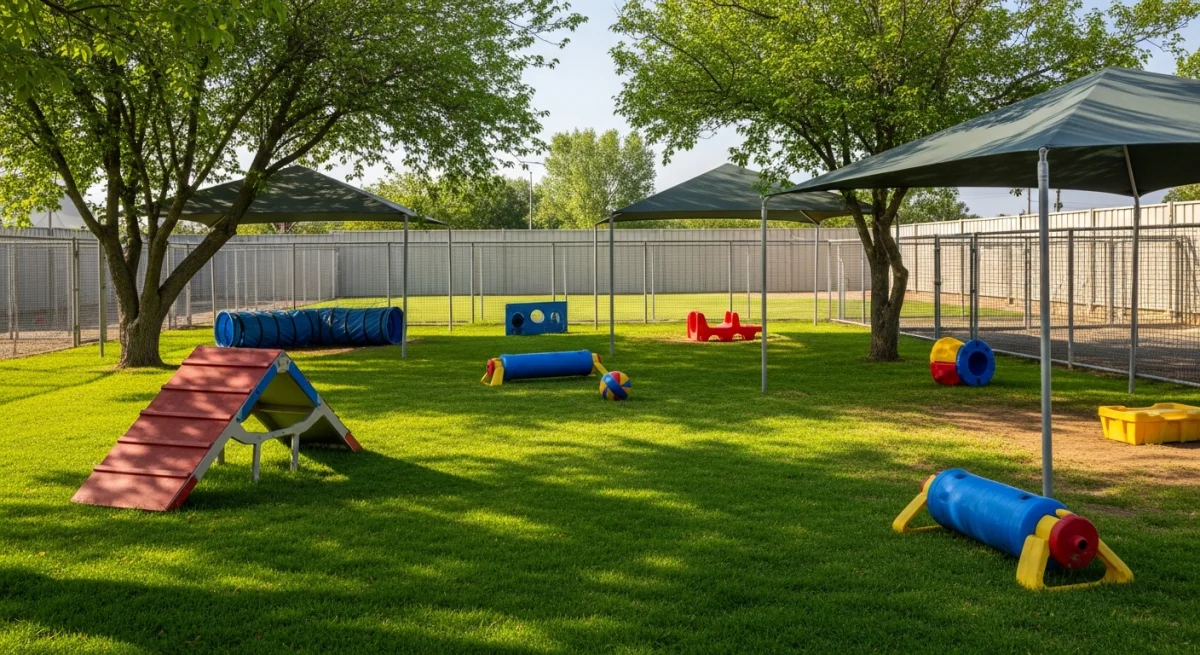 Installations extérieures de l'élevage de Schnauzer Géant